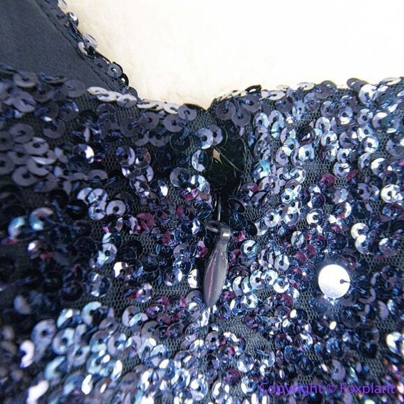 NEW CITY CHIC Star Desire Maxi sequin Dress Sapphire blue size 22 formal‎ gown - Picture 14 of 16